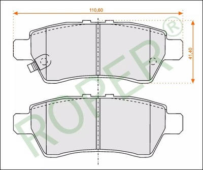 Гальмівні колодки задня nissan navara pathfinder iii фото №1