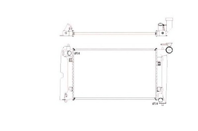 NRF РАДІАТОР TOYOTA ВОДИ AVENSIS, COROLLA 02- NRF