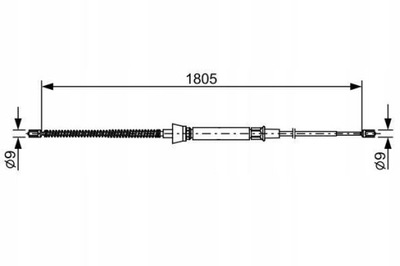 149685 BOSCH CABLE FRENOS L/P SKODA ROOMSTER 06 BEBNY 10.9050 PIEZAS BOSCH  