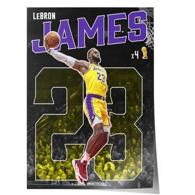 Plakat LeBron James LA Lakers NBA A3