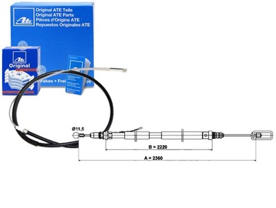 Трос тормоза ручного lancia phedra 2.2 d multije фото №1