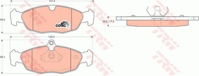 КОЛОДКИ ТОРМОЗНЫЕ ПЕРЕД OPEL ASTRA F/CORSA B/VECTRA A DO ДИСКА PEŁNEJ