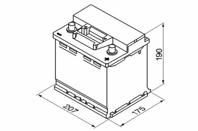 BOSCH АКУМУЛЯТОР BOSCH 12V 45AH 400A S3 P + 1 207X175X190 B13