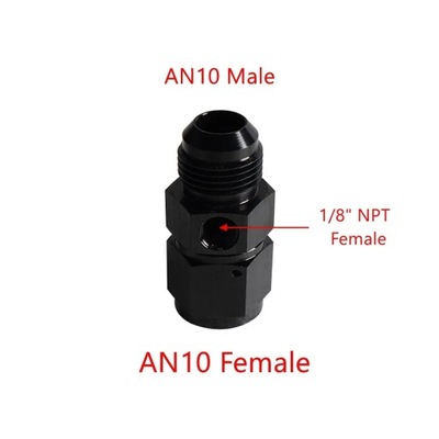 1PC FUEL PRESSURE TAKE OFF FITTING AN6/AN8/AN10/AN12 MALE TO FEMALE ~9496