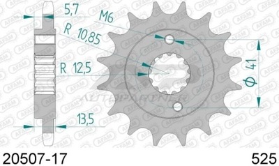 ЗУБЧАТКА ПРИВОДНАЯ ПЕРЕД MOTO СТАЛЬНОЙ 20507-17