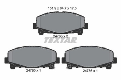 TEXTAR 2476601 TRINKELĖS STABDŽIŲ 