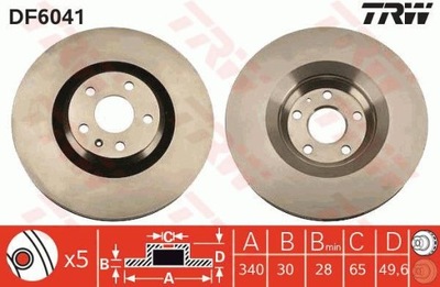 DISCO HAM./PRZ/ AUDI TT 2,0TFSI 07- @34 4X30  