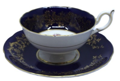 LOOK:) COALPORT FILIŻANKA DUO KOBALT VINTAGE