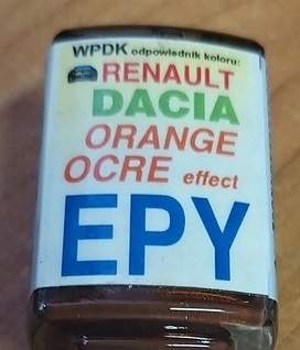 ZAPRAWKA LAKIERNICZA RENAULT DACIA EPY orange ocre