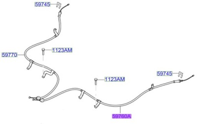 Ліва трос гальма ручного hyundai i30 ii фото №1