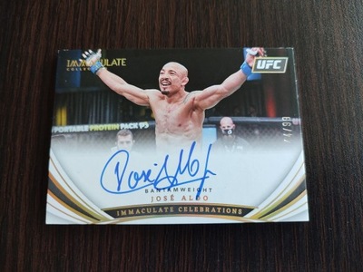 Jose Aldo autograf auto immaculate celebrations UFC karta