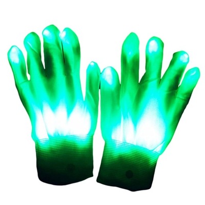LED Light up Gloves with 8 Colors Cool green