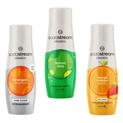 Syropy do Sodastream Pomarańcza Zero + Lemon Lime + Pomarańcza Mango