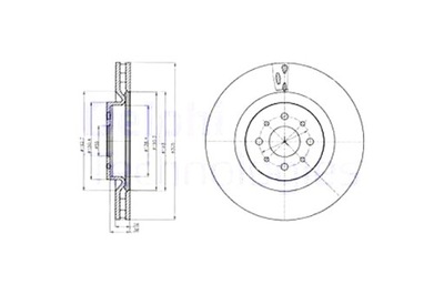 DELPHI ДИСКИ ТОРМОЗНЫЕ ТОРМОЗНЫЕ 2 ШТУКИ. ПЕРЕД ALFA ROMEO MITO 0.9 1.4