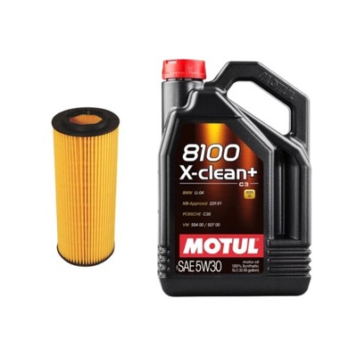 FILTER OILS + MOTUL 5W30 10L BMW E60 E61 525D 530D  