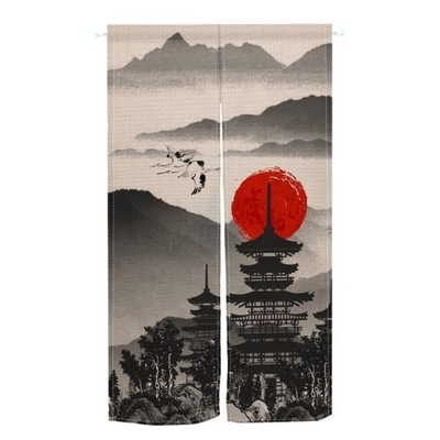 Chinese Traditional Ink Painting Door Curtain Wall