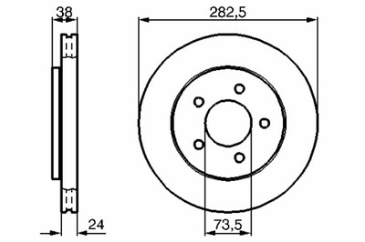 BOSCH DISCOS DE FRENADO 2 PIEZAS PARTE DELANTERA CHRYSLER CARAVAN GRAND VOYAGER 3  