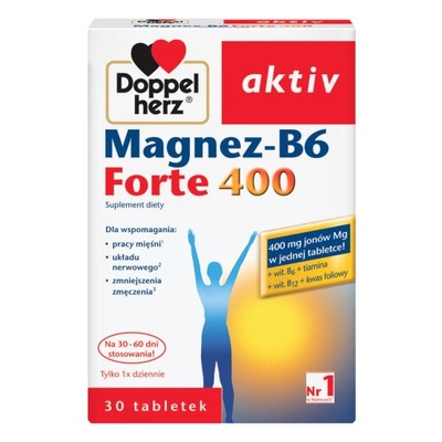DOPPELHERZ AKTIV Magnez B6 Forte 400 mg 30 tabl