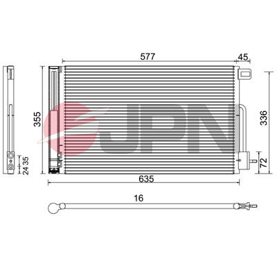 RADIATOR AIR CONDITIONER GIULIETTA/NEMO/FIORINO/PUNTO GRANDE  