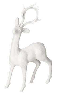 RENIFER Z BROKATEM FIGURKA OZDOBA STROIK 25 CM