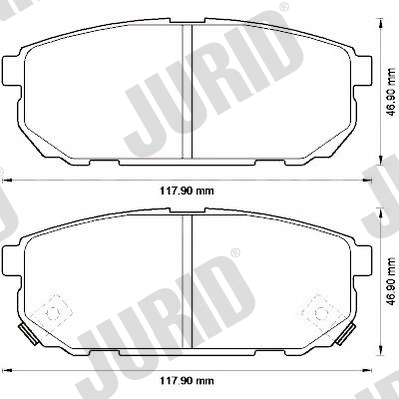 ZAPATAS DE FRENADO PARTE TRASERA JURID 572549J  