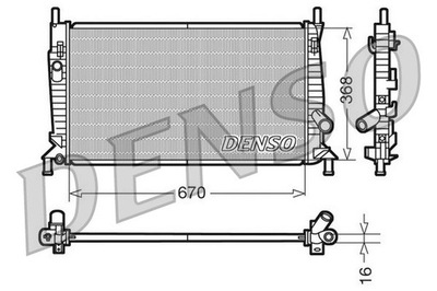 РАДИАТОР ВОДЫ DENSO DRM10075