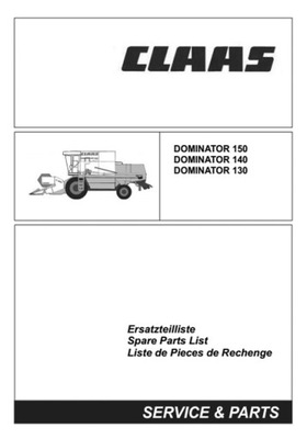 CLAAS DOMINATOR 130, 140, 150 - KATALOG PIEZAS DE REPUESTO  