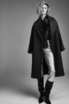 dwurzędowy płaszcz oversize z wełną Zara XS