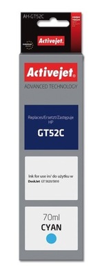 Activejet AH-GT52C (zamiennik HP GT52C M0H54AE; Supreme; 70 ml; błękitny)