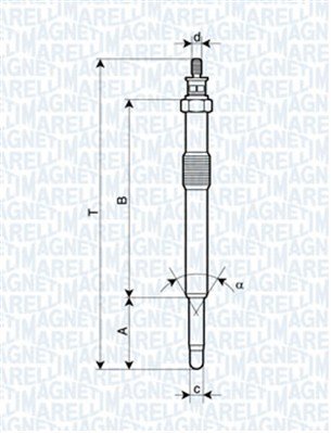 MAGNETI MARELLI 062900049304 ŽVAKĖ KAITINIMO FORD FO 