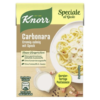 KNORR *AL GUSTO SOS CARBONARA BOCZEK JAJKO SPEAK