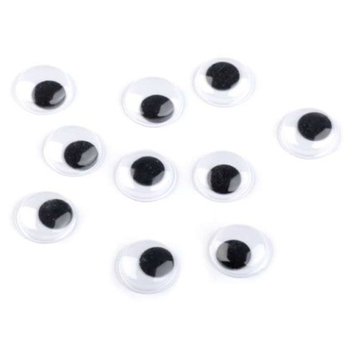 OCZKA samoprzylepne RUCHOME oczy 18 mm, 10 szt