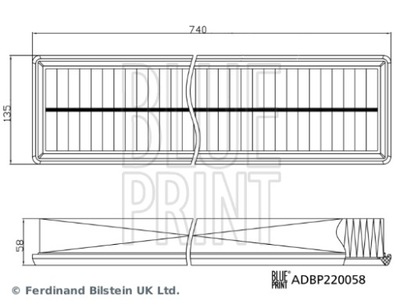 ФИЛЬТР ВОЗДУХА ADBP220058