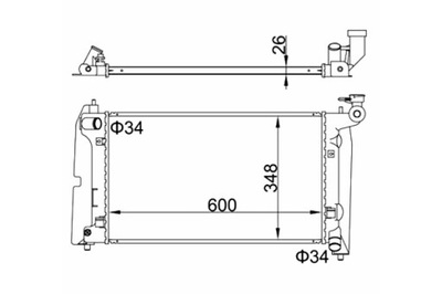 HART РАДИАТОР COROLLA 1.4-1.6 16V VVTI 01- фото