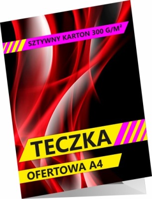 100x TECZKA NA DOKUMENTY A4 Z NADRUKIEM