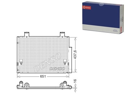 CONDENSADOR DE ACONDICIONADOR TOYOTA HILUX VII 2.5D 3.0D 03.05-09.15 DENSO  