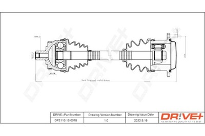 DRIVE+ PUSAŠIS PAVAROS VOLKSWAGEN PASSAT 96-05 P 