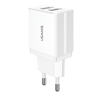 USAMS Ład. siec. 2xUSB T24 2,1A biały /white (only