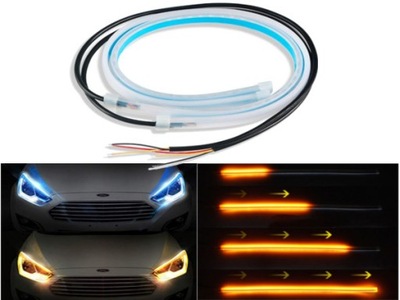 Стрічка ремінь led drl поворотник динамічний світло mercedes smart ford фото №1