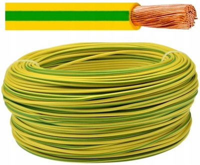 Przewód linka LGY 10mm2 H07V-K jednożyłowy żółto-zielony ELEKTROKABEL 50m