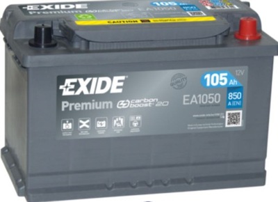 АКУМУЛЯТОР EXIDE EA1050 105AH 850A P+