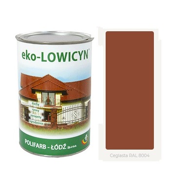 eko LOWICYN 10l Farba na dach ocynk CEGLASTY 8004