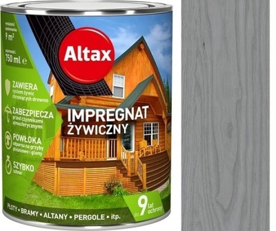 ALTAX IMPREGNAT ŻYWICZNY DO DREWNA 0,75L SZARY