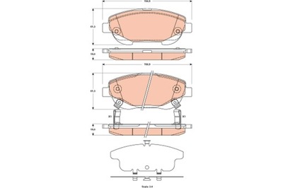 КОЛОДКИ ТОРМОЗНЫЕ TOYOTA ПЕРЕД AVENSIS/VERSO 10- GDB3518