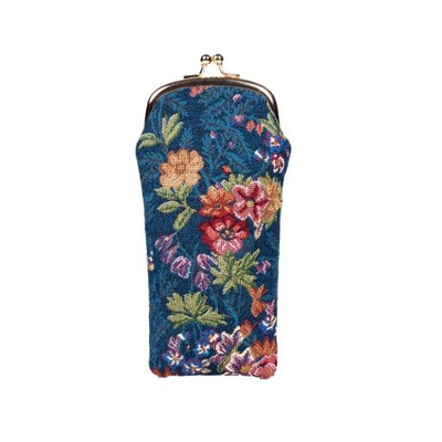 Etui gobelinowe na okulary Signare KWIATY - Flower Meadow Blue