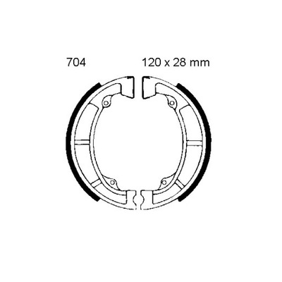 ZAPATAS DE TAMBOR DE FRENADO EBC 704 KAWASAKI KDX KE KL KX  