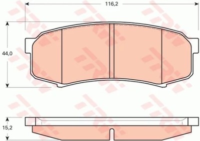 TRW GDB3464 КОЛОДКИ ТОРМОЗНЫЕ --- !!! ZAMIENIONE NA