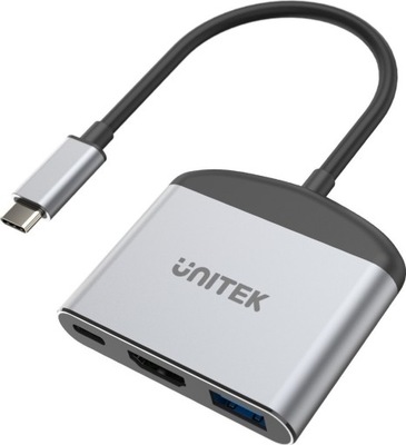 Stacja/replikator Unitek USBC na HDMI 8K, USBA, USBC 100W (D1102A)