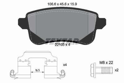 TEXTAR 2210301 PADS BRAKE  