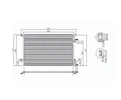 CONDENSADOR DE ACONDICIONADOR OPEL SIGNUM 24418363  